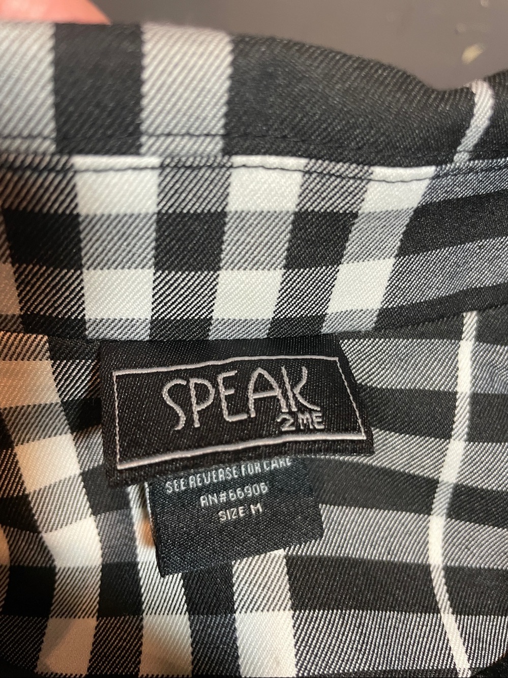 Black & White Plaid Trench Coat with Belt - Picture 3 of 12